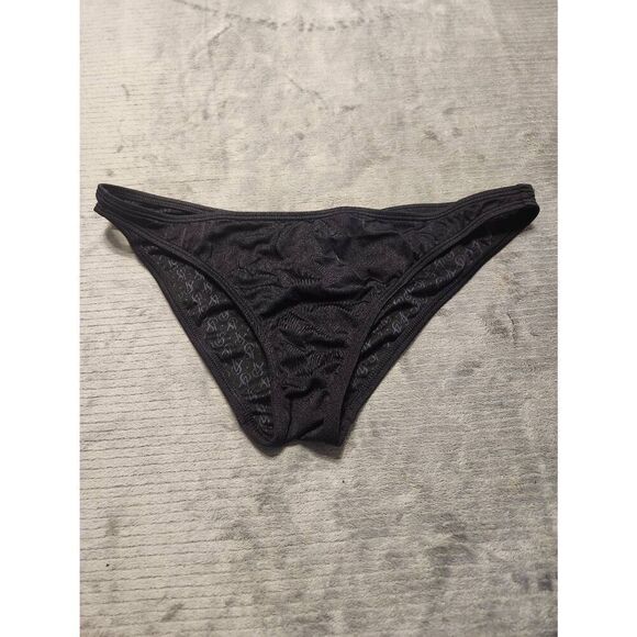 Victoria's Secret Black Scoop Scrunch Butt Swim Bottom Size M - Picture 1 of 3